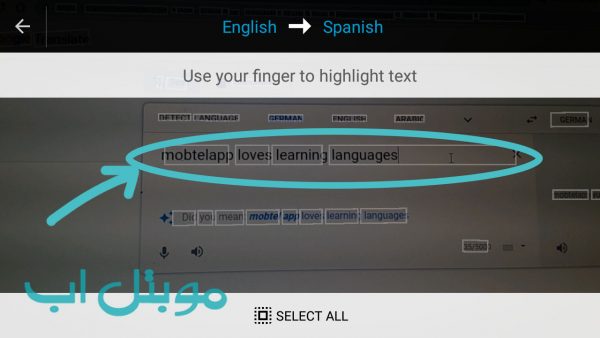  how to translate the phone's camera in Google translate app 