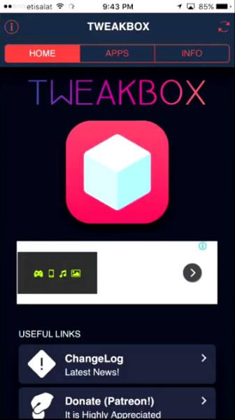 واجهة برنامج tweakbox 